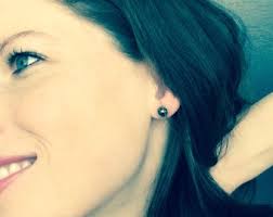 Pendientes de tachuelas de hematita, pendientes de niobio, pendientes de  poste, joyas de hematita, pendientes negros, pendientes de tachuelas de  niobio, regalo de graduación para ella