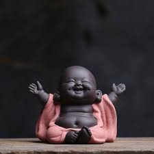 Smiling Buddha Colorful Clay Tea Pet Home Decoration Lovely Monk Mini Tea Play Fashion Home Garden Homedcor Other In 2020 Buddha Gemalde Buddha Deko Buddha Garten