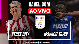 Stoke City x Ipswich Town AO VIVO: Intervalo (2-0)