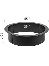 The classic wave style on this solid galvanized steel ring will blend seamlessly into any outdoor background, while the large 36 diameter allows for plenty of firewood to get your party started. Vevor Fire Pit Ring 45 Inch Outsidex 39 Inch Inside Heavy Duty Solid Steel 3 0mm Thick Fire Pit Liner Diy Campfire Ring Above Or In Ground For Outdoor Amazon Ca Patio Lawn