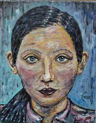 BLAKE, UP CLOSE oil painting portrait canvas original art 8x10 signed  Crowell