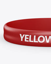 Download Glossy Silicone Wristband Mockup In Stationery Mockups On Yellow Images Object Mockups