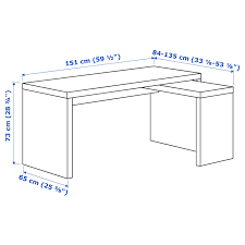 76 cm tief, 39 breit, 146 hoch, schreibtisch: Malm Schreibtisch Mit Ausziehplatte Weiss 151x65 Cm Ikea Deutschland