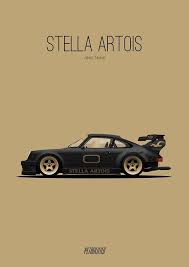 Rwb Rauh Welt Begriff Porshe Stella Artois Mobil Konsep Ilustrasi Mobil