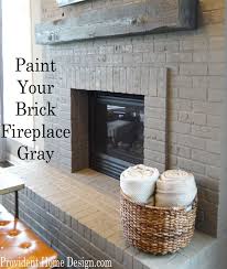 Provident Home Design Creating Beauty On A Budget Brick Fireplace Grey Painted Brick Brick Fireplace Makeover