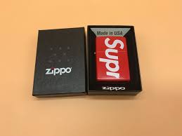 Supreme Logo Zippo Lighter Ss18 Brand New