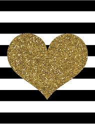 Black And White Striped Background Horizontal Gold Glitter Heart Print Black And White Stripes Valentine S Day Print Diy Printable Ins Gold Wallpaper Iphone Kate Spade Wallpaper White Iphone Background