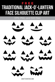 Free Traditional Jack O Lantern Face Silhouette Clip Art Jack O Lantern Faces Halloween Jack O Lanterns Jack O Lantern