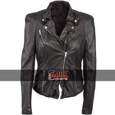 Cheryl Cole Muubaa Black Real Leather Biker Jacket At 40 Off