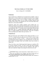 On this day humans will be placed in three. Doc Tafsir Surah Al Hadid Ayat 1 19 Tafsir Tahlili Ali Thaufan Ds Academia Edu