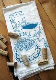 Tea Towel Screen Printed Organic Cotton Breakfast Flour Sack Etsy Impresion De Pantalla Estampados Textiles Telas Estampadas