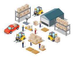 Icon 3d Isometric Process Of The Warehouse Warehouse Interior Logisti And Fact Ad Interior Logisti Fa Warehouses Exterior Isometric Design Isometric