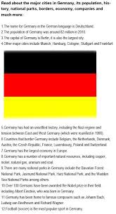 Fun Facts About Germany For Kids Childhood Education Germany For Kids Fun Facts About Germany Germany Facts