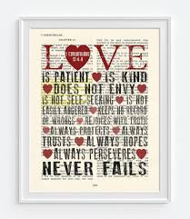 It does not envy, it does not boast, it is not proud. Love Is Patient Love Is Kind 1 Corinthians 13 4 8 Bible Page Art Pri Parody Art Prints