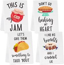 Check spelling or type a new query. Buy Funny Kitchen Towels With Sayings Set Of 4 Dish Towels Baking White Hand Towels Kit Novelty Gift For Housewarming Birthday Baking Party Watercolor Style Online In Indonesia B09197rpz6