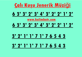 calikusu kalimba jenerik muzik notalari muzik