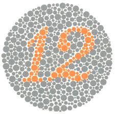 You are presented with a few colored plates each containing colored dots. Ishihara Test For Color Blindness