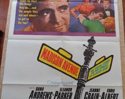 Madison Avenue MoviePoster, Original, Folded, One Sheet, Eleanor Parker,  1961 /1