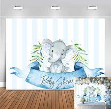 See more ideas about baby shower, baby shower themes, elephant baby showers. Blue Stripe Baby Shower For Boy Elephant Theme Photography Backdrop Decoration Vinyl Photo Background Infant Baby Boy Birthday Party Supplies Photo Booth Studio Props Banner Cake Table 5x3ft Buy Online In Grenada