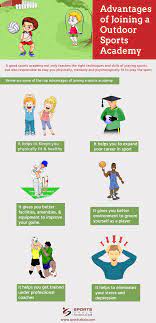 Advantages Of Joining A Outdoor Sports Academy Infographic A Good Sports Academy Not Only Teaches The Right Techniques And Fun Sports Outdoor Sports Sports