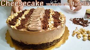 Cheesecake al cioccolato bianco e pistacchio. Cheesecake Variegata Alla Nutella Veloce Senza Cottura Nutella Cheesecake Youtube
