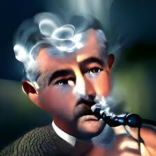 Author William Faulkner died