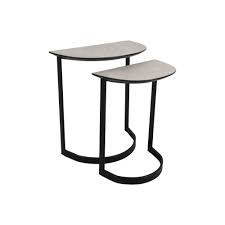 Maybe you would like to learn more about one of these? Dar Homewares 001erc001 Ercelle Nest Of Two Tables In Light Grey Marble Effect Top With Black Metal Legs Castlegate Lights