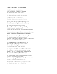 Tonight I Can Write By Pablo Neruda Tonight I Can Write The Pablo Neruda Poetry Words Love Letters To Your Boyfriend