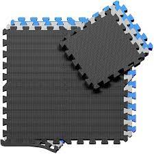 Puzzle mats are interlocking floor mat tiles designed to provide comfort as well as impact floor protection and can easily be installed, removed and configured to fit any space. Amazon Com Gym Flooring Set Interlocking Eva Soft Foam Floor Mat 18 Pieces Puzzle Rubber Tiles Protective Ground Surface Protection Play Workout Exercise Mats Underlay Matting Sports Pool Home Fitness Garage Sports