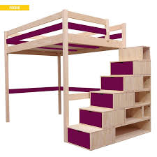 Lit Mezzanine Sylvia Avec Escalier Cube Bois Avec Images Mobilier De Salon Lit Mezzanine Chambre Amusante