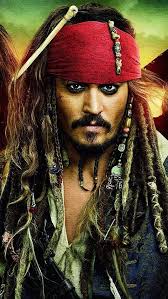 Johnny Depp as Captain Jack Sparrow in the Pirates of the Caribbean Movies  put out by Disney.