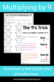 Free Poster For The 9 S Multiplication Facts Multiplication Facts Math Fact Practice Math Facts