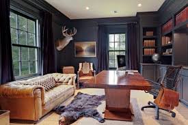 33 Stylish And Dramatic Masculine Home Office Design Ideas Digsdigs Masculine Home Offices Cozy Home Office Gray Home Offices