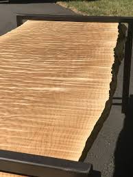 Quilted Maple Live Edge Coffee Table Live Edge Furniture Live Edge Coffee Table Live Edge Table Industrial Style Table