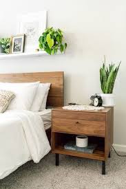 You can even find mirrored nightstands if that's what you need. Hudson Nightstands With Steel Base Mid Century Modern Nightstands Modern Bedroom Furniture Room Board Small Living Room Decor Bedroom Interior Bedroom Furniture Design