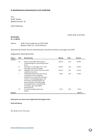 Wie die vorlage ändern sie ein formular ausfüllen. Muster Goa Rechnung Mit Hausbesuch Goa Igel Privatabrechnung Teramed
