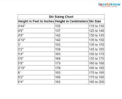 ski size chart lovetoknow