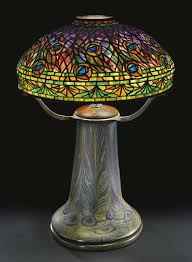 Tiffany Studios Peacock Table Lamp With A Rare Favrile Glass Peacock Base Shade Impressed Tiffany Stud Tiffany Lamps Tiffany Stained Glass Antique Tiffany