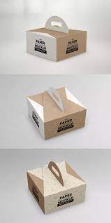 Download Paper Box Carrier Packaging Mockup Food Box Packaging Food Packaging Design Packaging Template Design