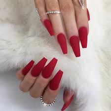 For a relatively small coffin nails, you can opt for a floral touch. Pin By Glamfashionluxe On N A I L S Red Matte Nails Red Nails Nails