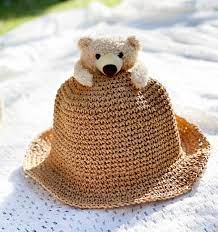 Teddy Bear Straw Hat Sun Hat Summer Hat Beach Hat for - Etsy Israel