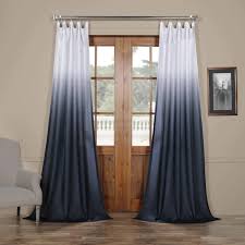Get Ombre Blue Faux Linen Sheer Curtain In 2020 Half Price Drapes Panel Curtains Sheer Linen Curtains