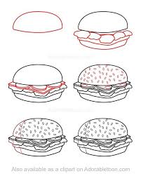 And we continue our tutorial about how to draw a hamburger. draw the outlines of lettuce and slices of cheese. Pin On I Teach Art