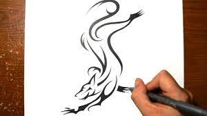 I think you and aimee could go into business together when she learns to tattoo.you could do designs and she could tattoo them.i. How I Draw A Dog Tribal Tattoo Design Style Youtube