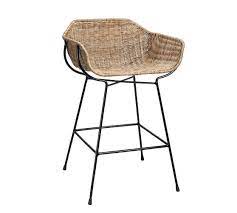 These wicker bar stools are rigid, durable, and can be used at restaurants and hotels. Wendel Rattan Bar Counter Stools Pottery Barn