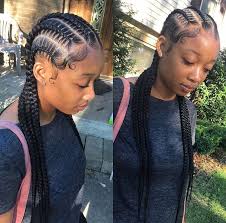 Part the hair you want to cornrow and section off the rest of the hair with the help of sectioning clips or hair elastics. Love These Straight Back Cornrows Hair Styles Braided Hairstyles Feed In Braids Hairstyles