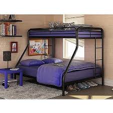 Costway twin over full bunk bed rubber wood convertible with ladder guardrail white. Twin Over Full Bunk Bed Metal Dorel Multiple Colors Space Saving Design Durable Steel Frame Construction Black Walmart Com Walmart Com