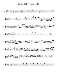 And the swan from carnival of the animals. Canon In D Viola Sheet Music For Violin Cello Viola Solo Musescore Com