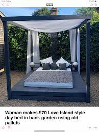 This particular creation, by ana white, has been designed to fit a twin mattress, but the instructions also include details on how to modify the plans to. Sun Bed Outdoor Daybed Diy Garden Day Bed Outdoor Daybed