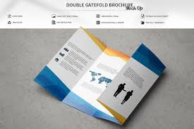 Double Gatefold Brochure Mock Up Brochure Size Brochure Brochure Design